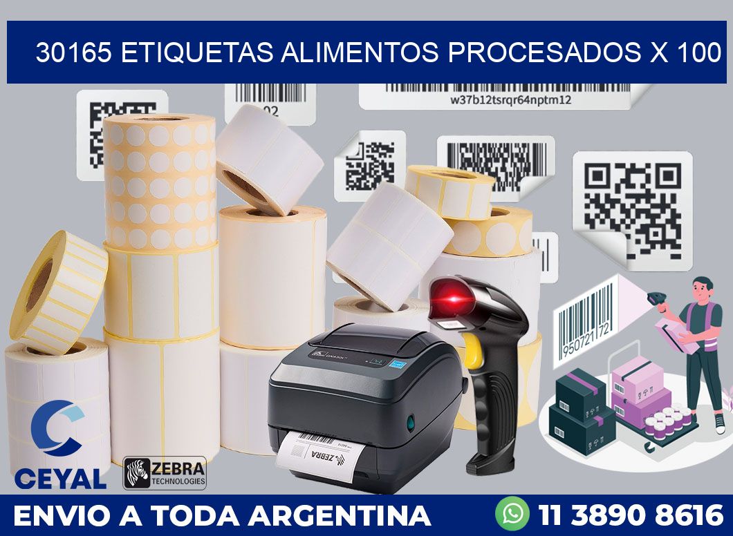 30165 etiquetas alimentos procesados x 100