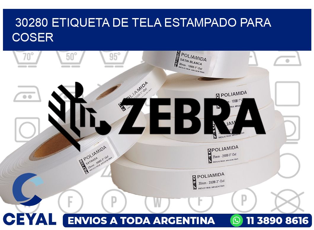 30280 ETIQUETA DE TELA ESTAMPADO PARA COSER
