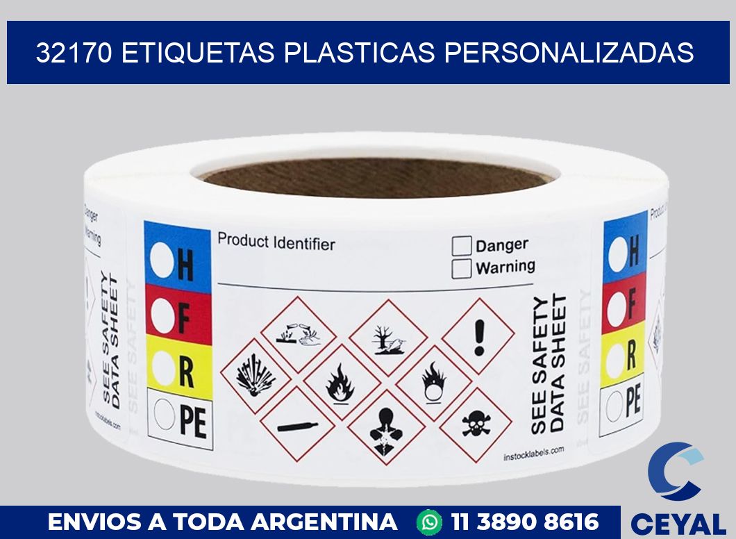 32170 ETIQUETAS PLASTICAS PERSONALIZADAS