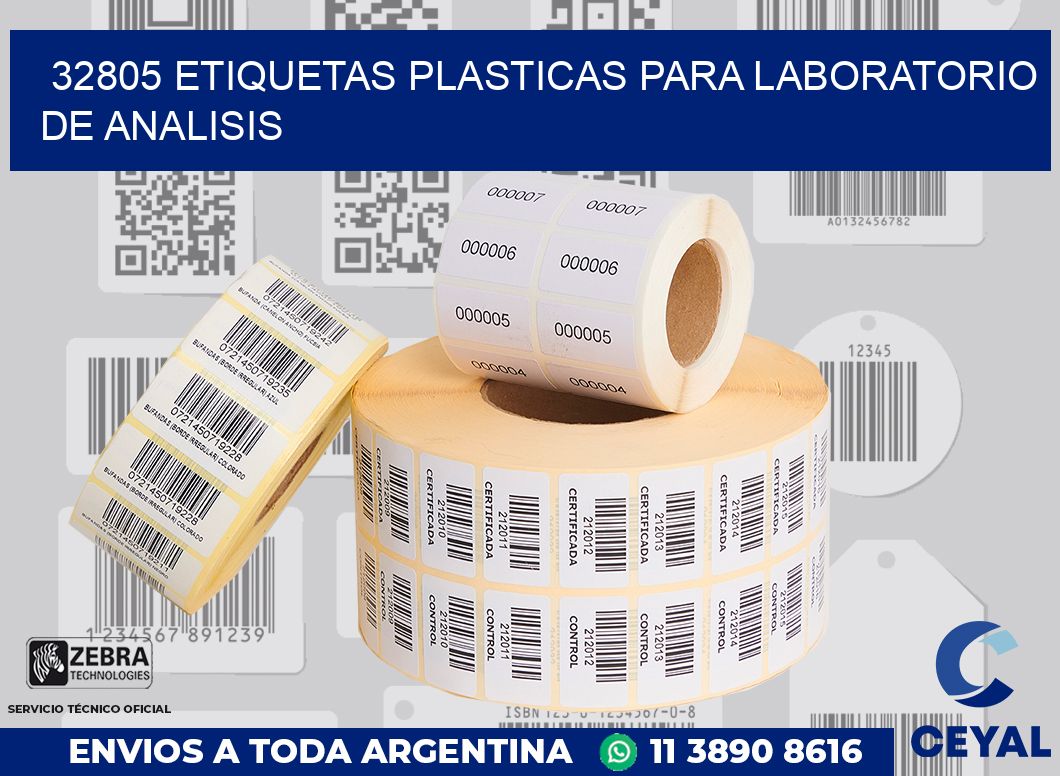 32805 ETIQUETAS PLASTICAS PARA LABORATORIO DE ANALISIS