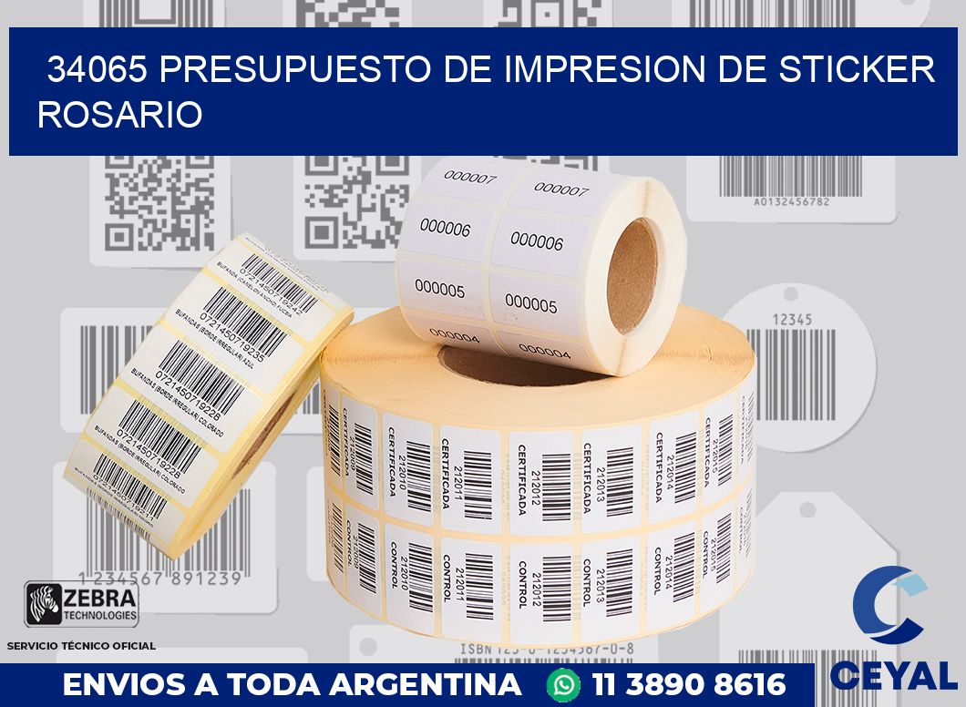 34065 PRESUPUESTO DE IMPRESION DE STICKER ROSARIO