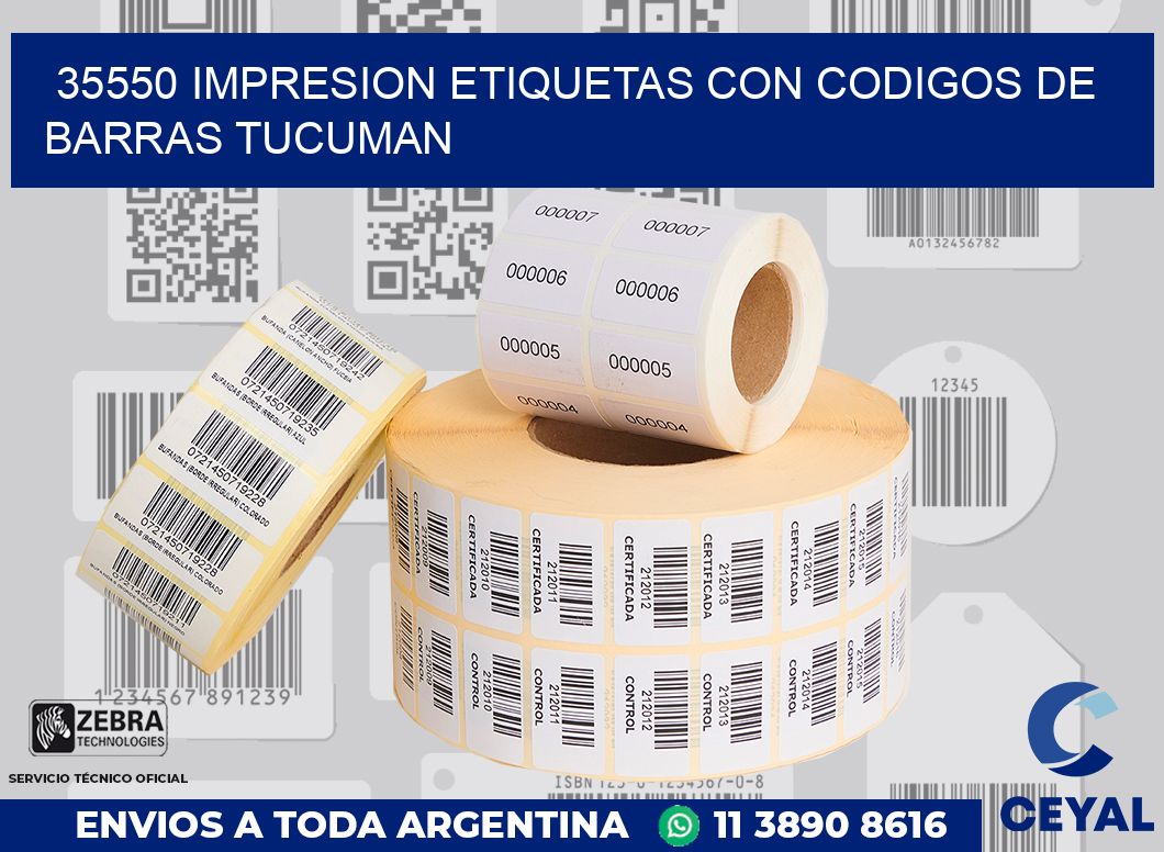35550 IMPRESION ETIQUETAS CON CODIGOS DE BARRAS TUCUMAN