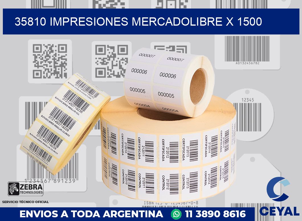 35810 impresiones mercadolibre x 1500