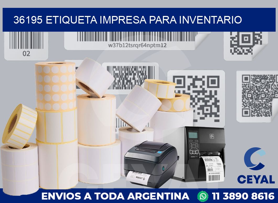 36195 ETIQUETA IMPRESA PARA INVENTARIO