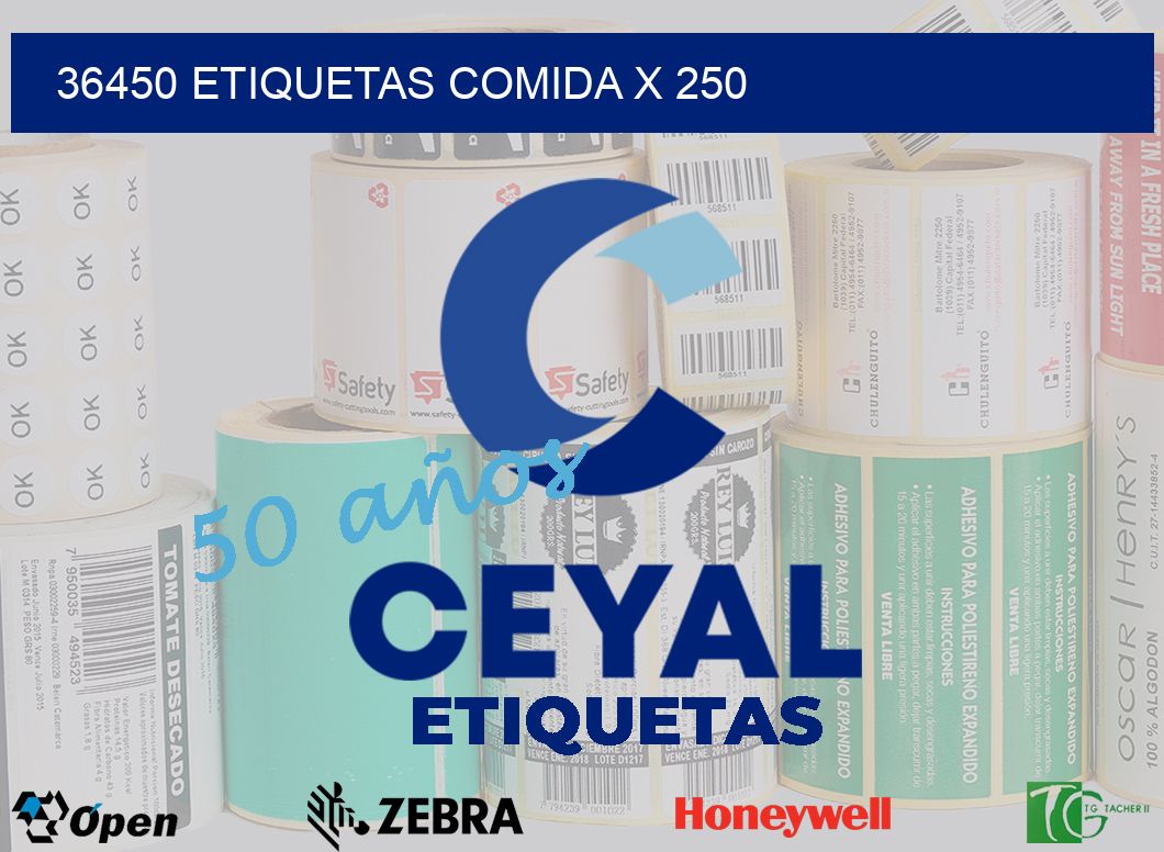 36450 etiquetas comida x 250