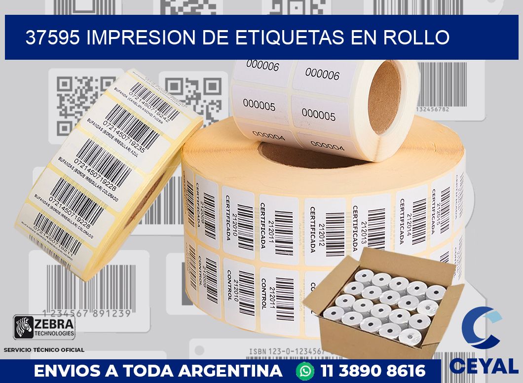 37595 IMPRESION DE ETIQUETAS EN ROLLO