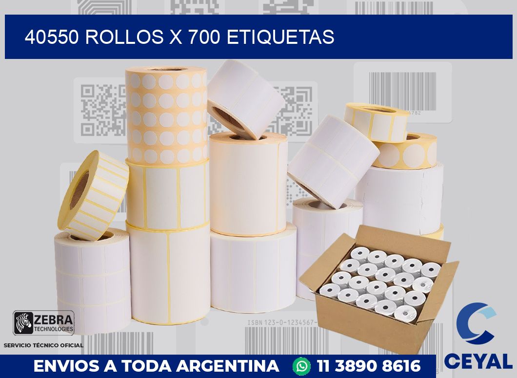 40550 Rollos x 700 etiquetas