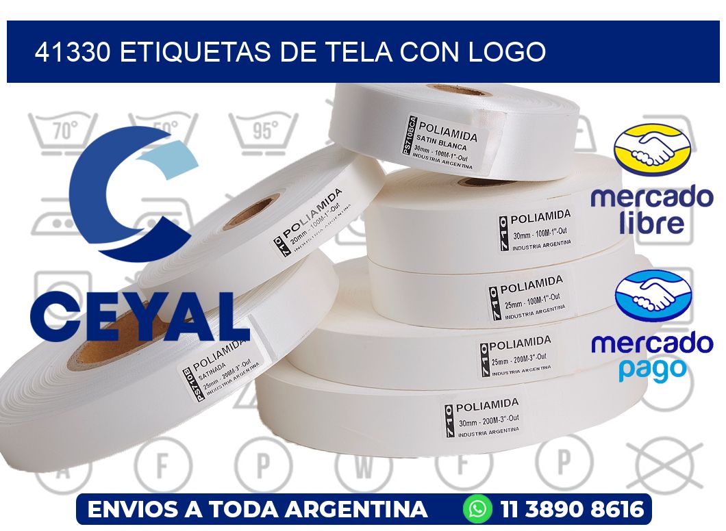 41330 ETIQUETAS DE TELA CON LOGO