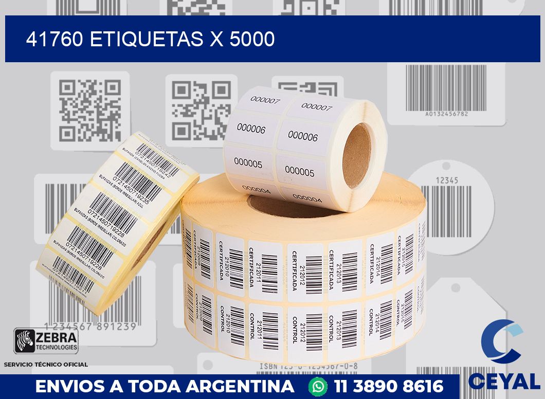 41760 Etiquetas x 5000