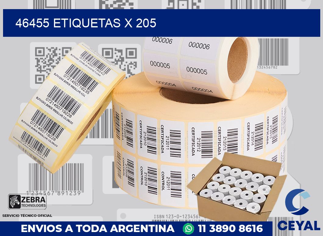 46455 Etiquetas x 205