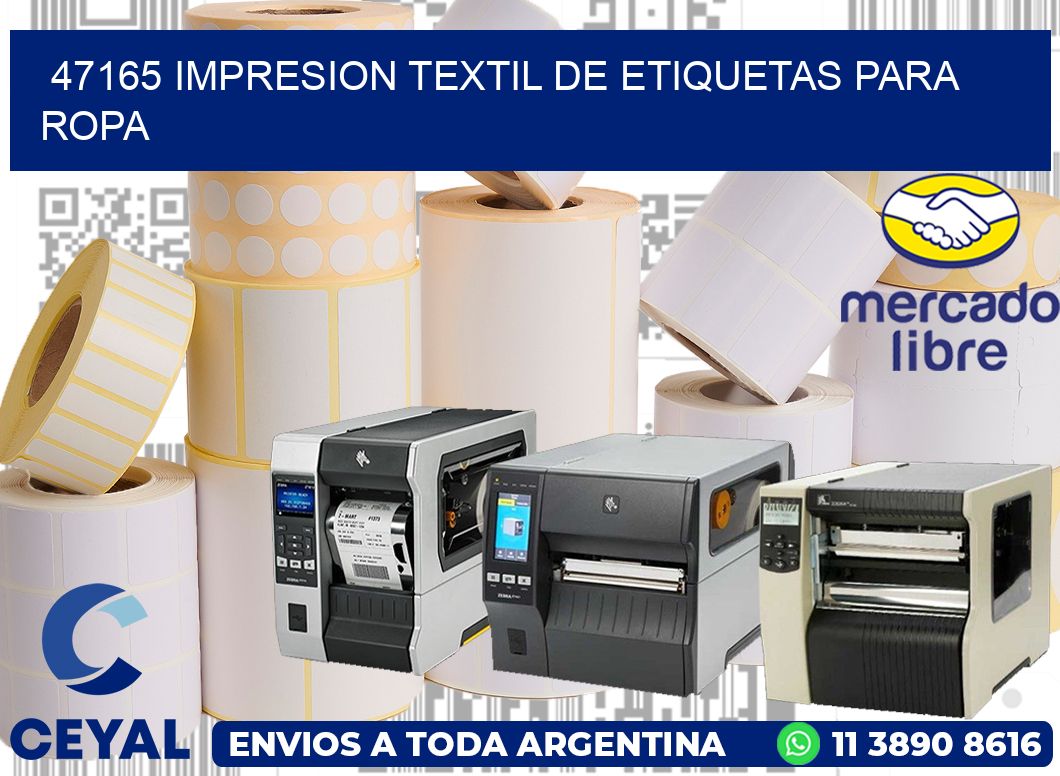 47165 IMPRESION TEXTIL DE ETIQUETAS PARA ROPA