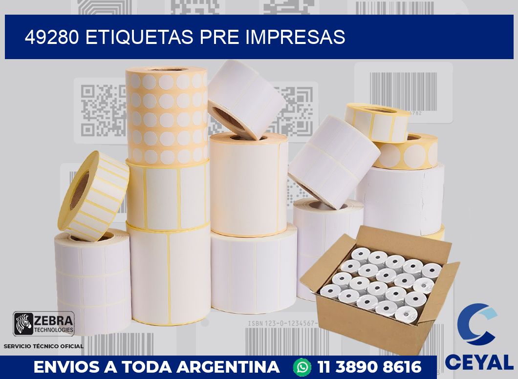 49280 ETIQUETAS PRE IMPRESAS