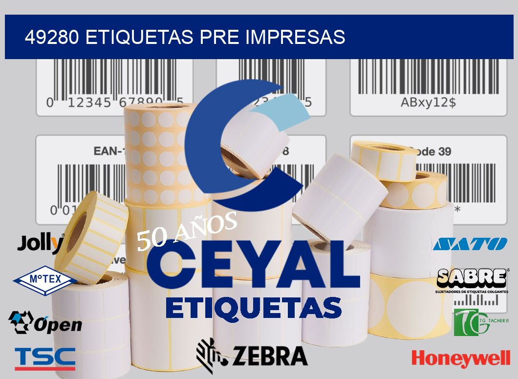49280 ETIQUETAS PRE IMPRESAS