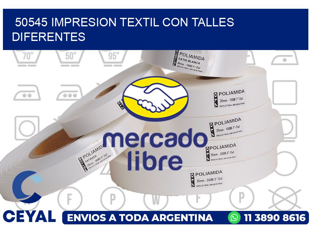 50545 IMPRESION TEXTIL CON TALLES DIFERENTES