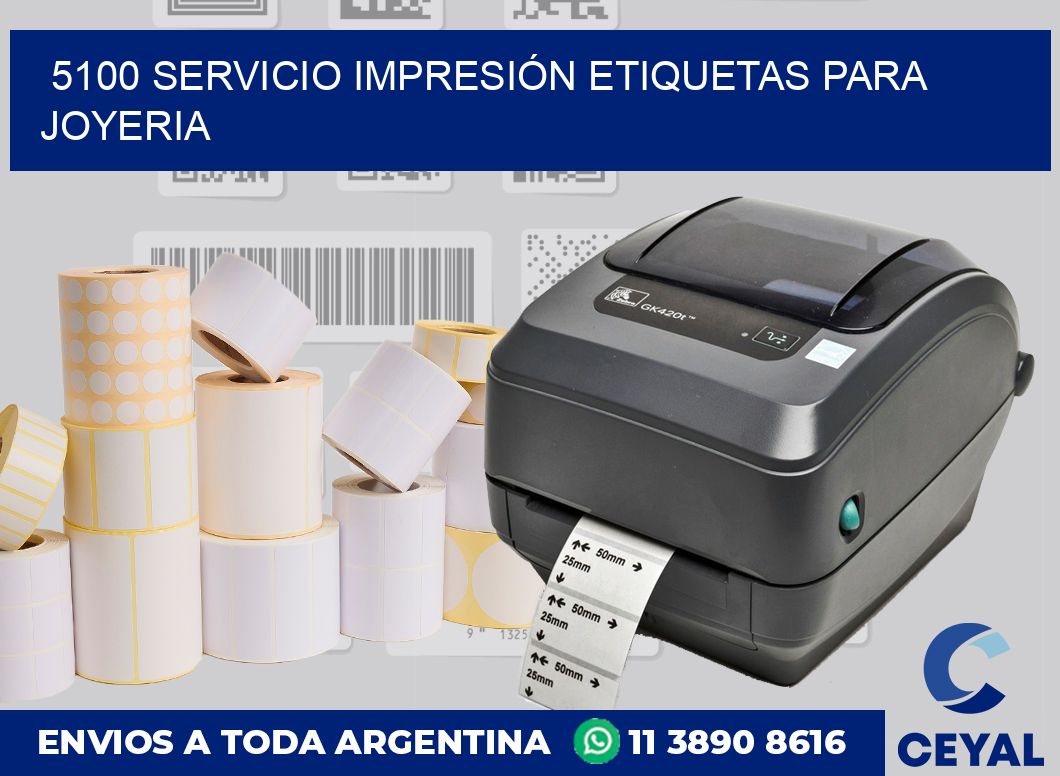5100 SERVICIO IMPRESIÓN ETIQUETAS PARA JOYERIA