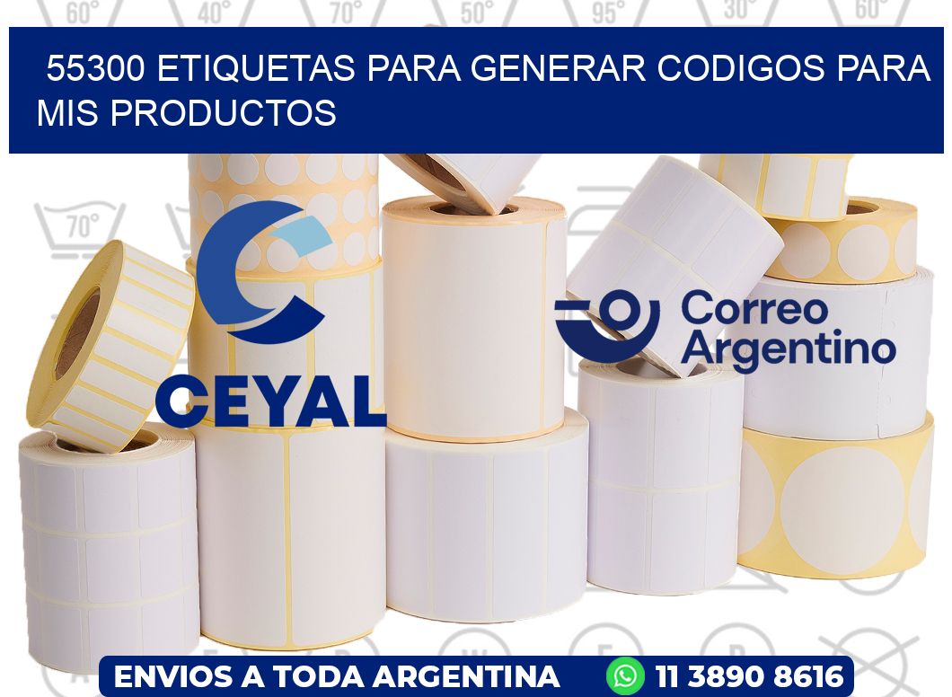 55300 ETIQUETAS PARA GENERAR CODIGOS PARA MIS PRODUCTOS