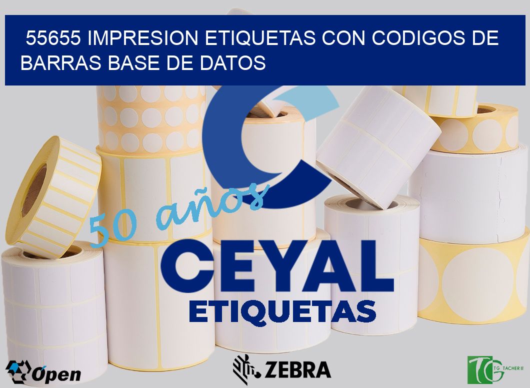 55655 IMPRESION ETIQUETAS CON CODIGOS DE BARRAS BASE DE DATOS