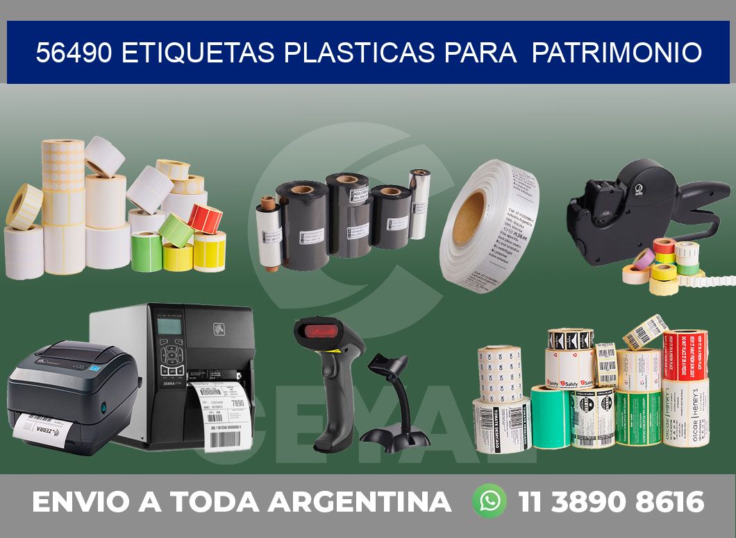 56490 ETIQUETAS PLASTICAS PARA PATRIMONIO