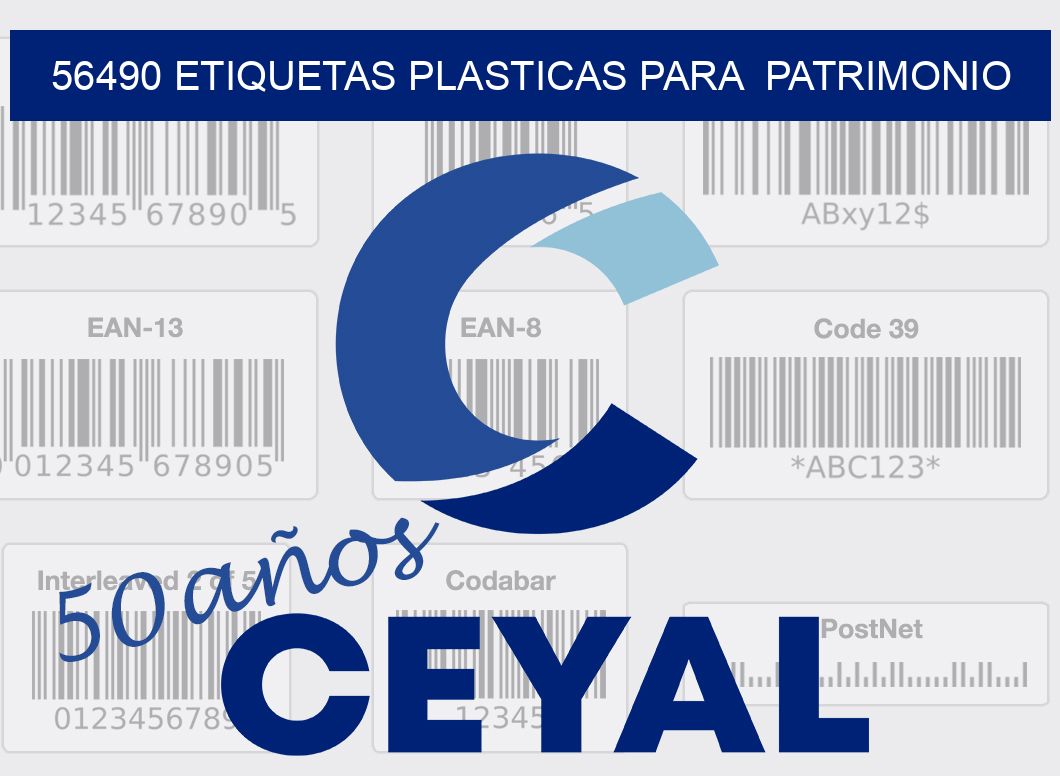 56490 ETIQUETAS PLASTICAS PARA PATRIMONIO