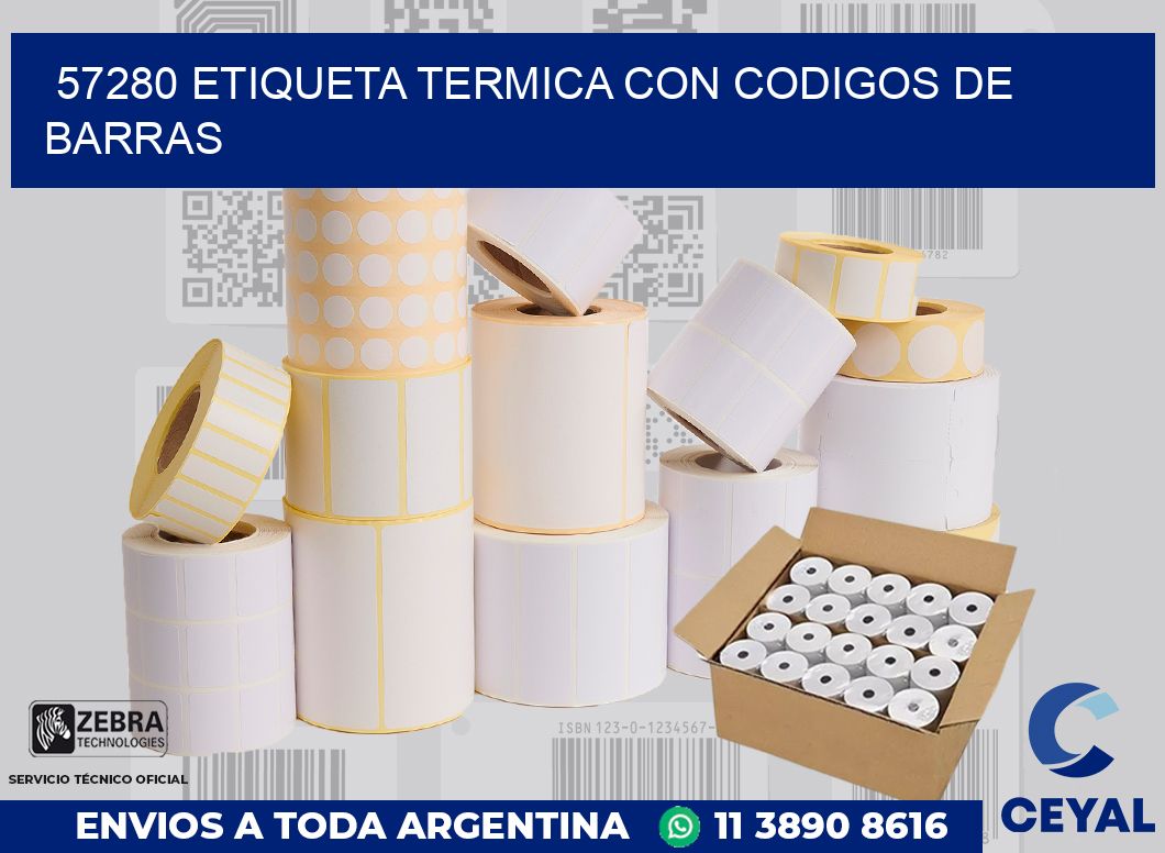 57280 ETIQUETA TERMICA CON CODIGOS DE BARRAS