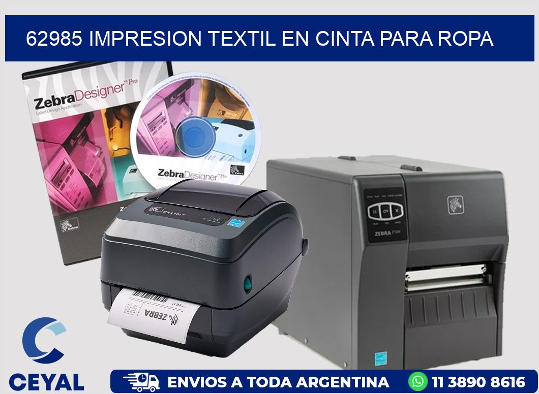 62985 IMPRESION TEXTIL EN CINTA PARA ROPA