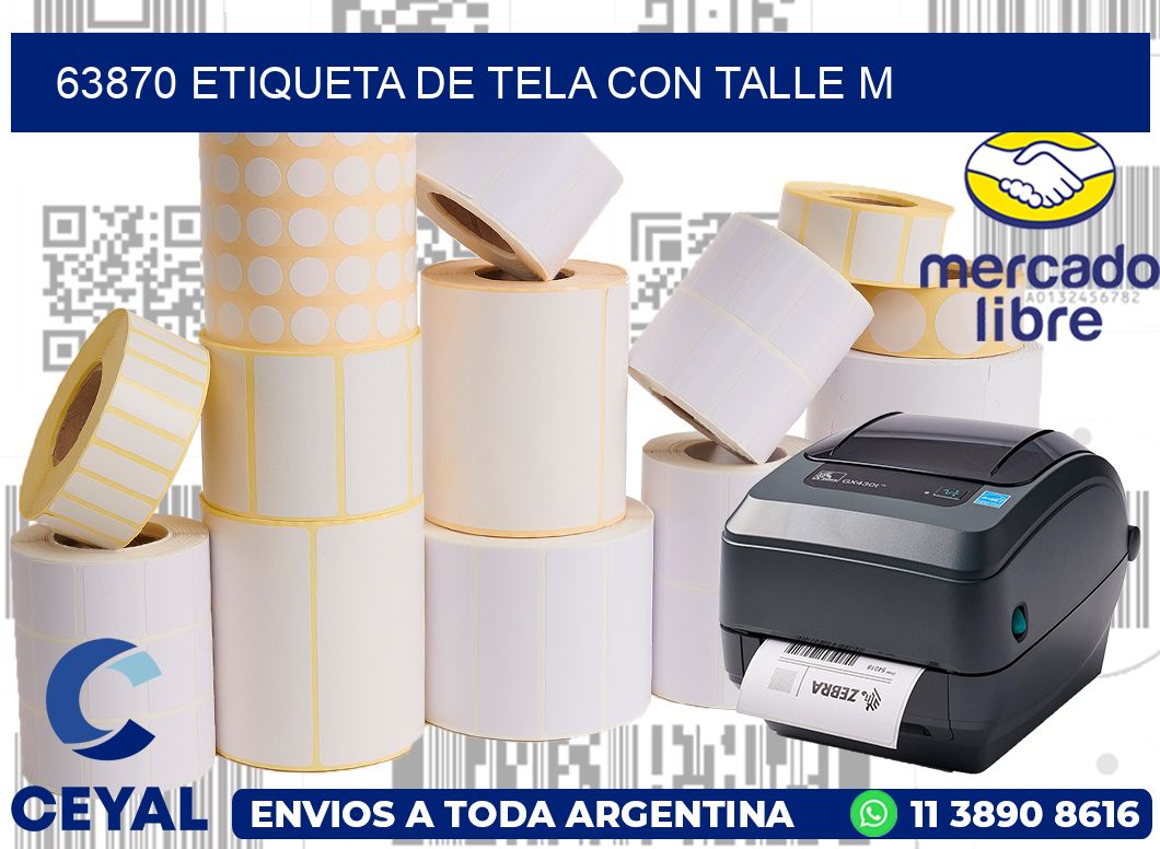 63870 ETIQUETA DE TELA CON TALLE M