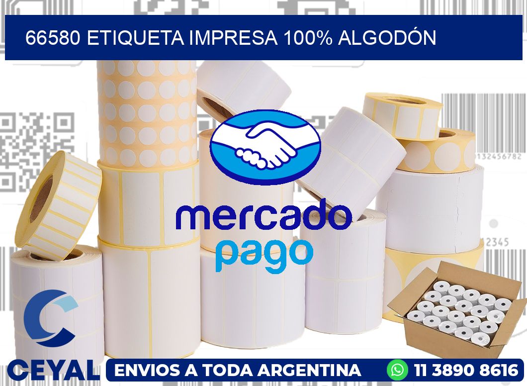 66580 ETIQUETA IMPRESA 100% ALGODÓN