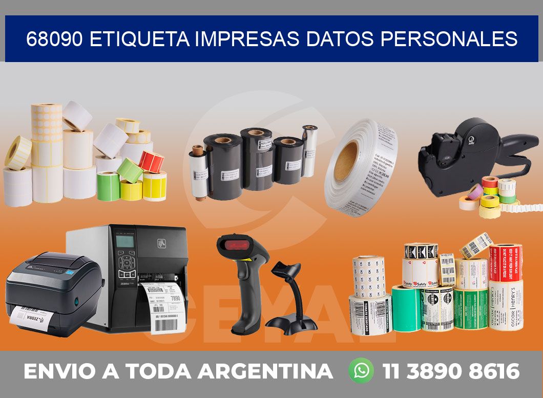 68090 ETIQUETA IMPRESAS DATOS PERSONALES
