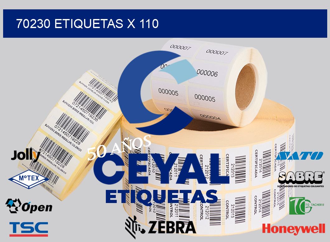 70230 Etiquetas x 110