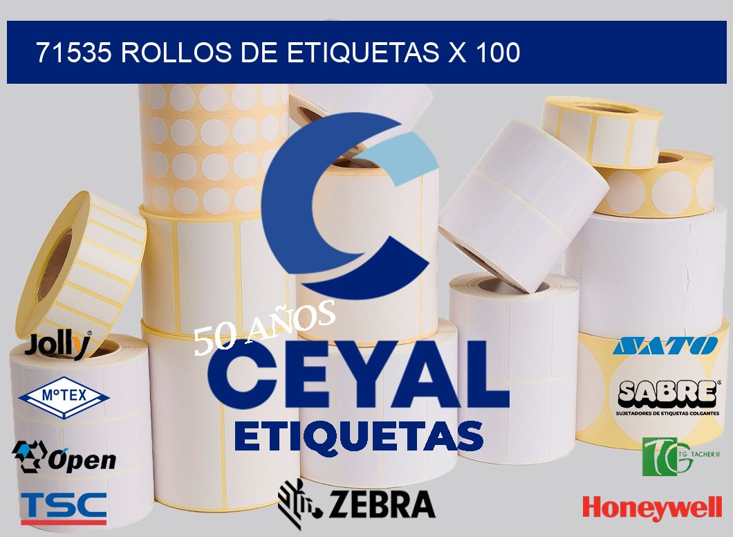 71535 rollos de etiquetas x 100