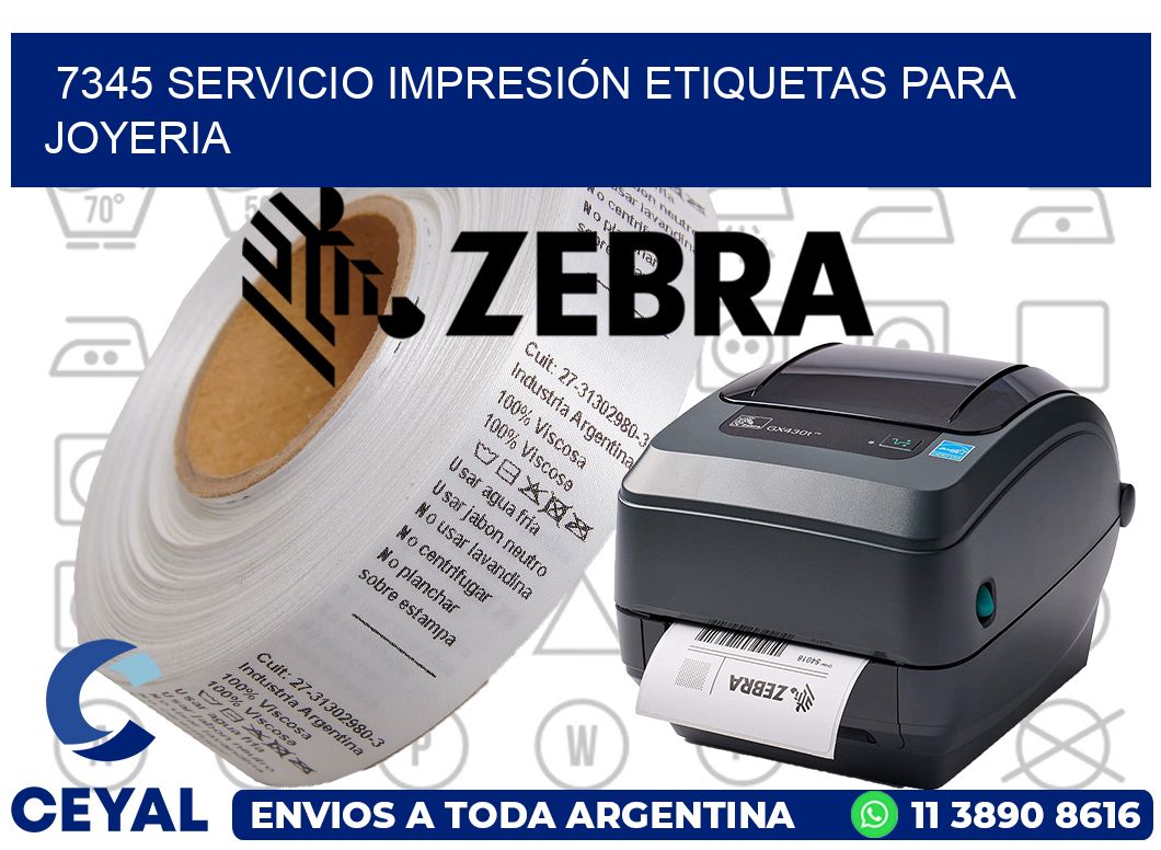 7345 SERVICIO IMPRESIÓN ETIQUETAS PARA JOYERIA