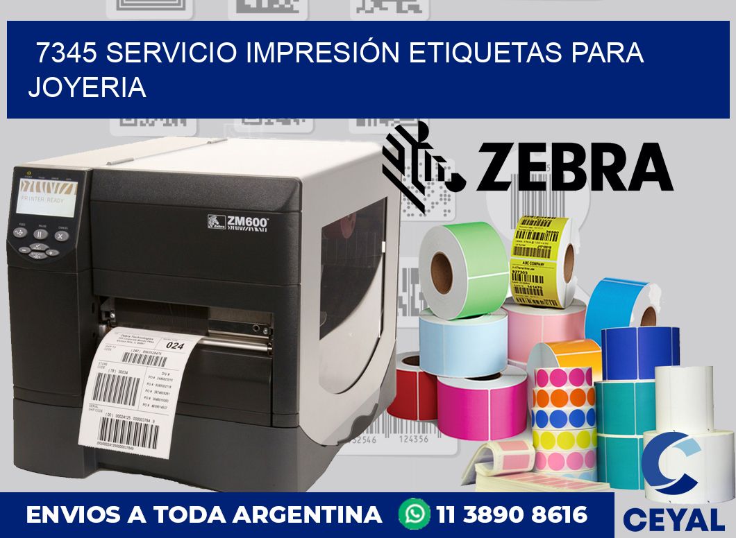 7345 SERVICIO IMPRESIÓN ETIQUETAS PARA JOYERIA