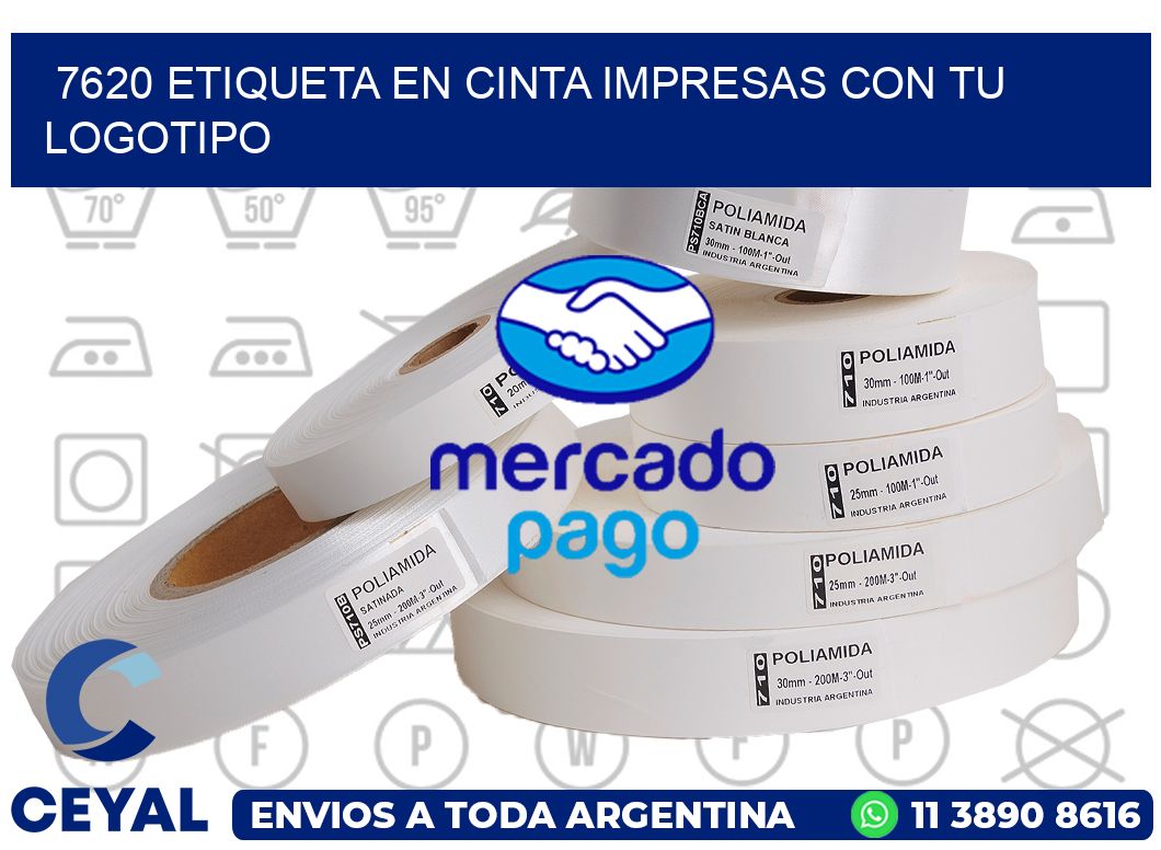 7620 ETIQUETA EN CINTA IMPRESAS CON TU LOGOTIPO
