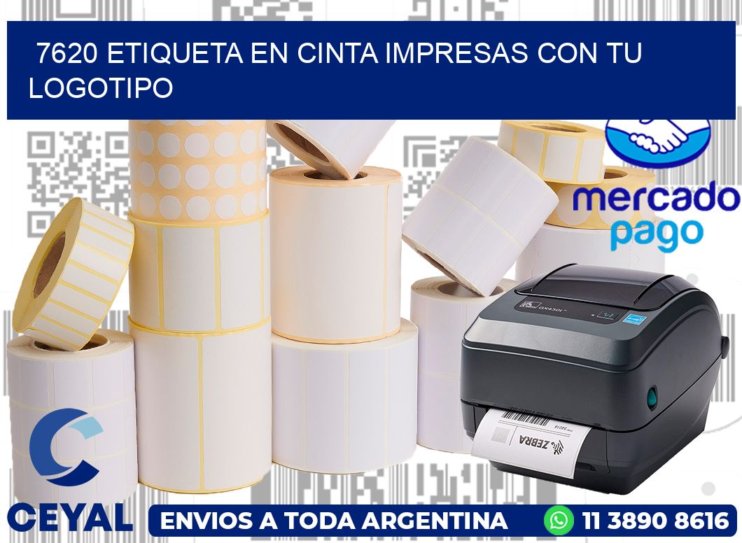 7620 ETIQUETA EN CINTA IMPRESAS CON TU LOGOTIPO