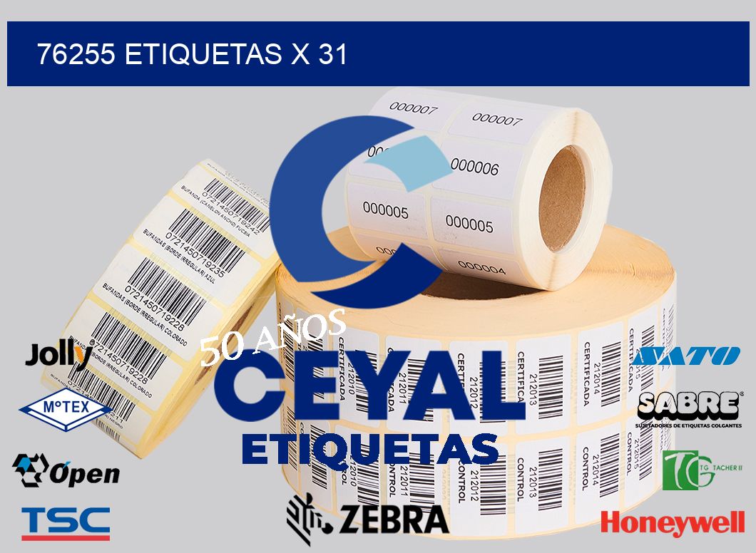 76255 Etiquetas x 31