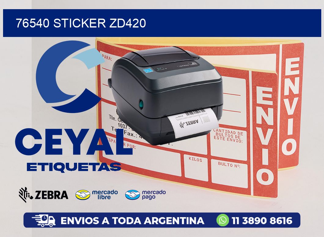 76540 STICKER ZD420