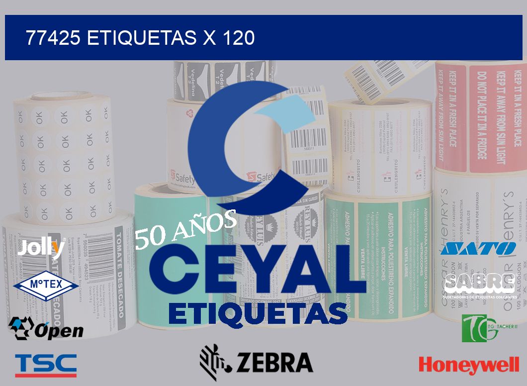 77425 Etiquetas x 120