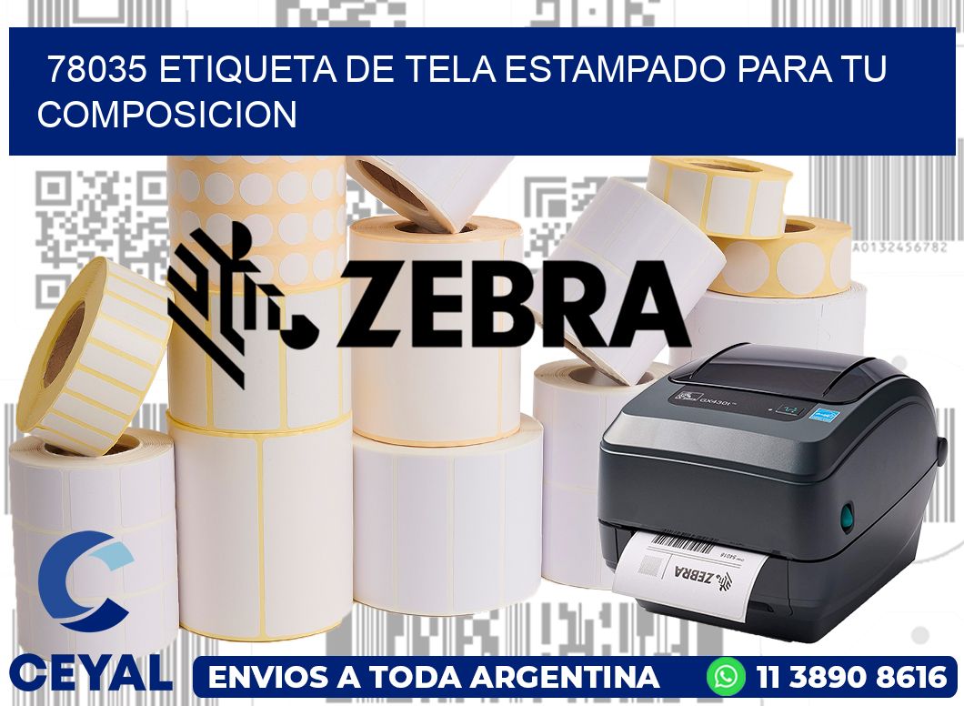 78035 ETIQUETA DE TELA ESTAMPADO PARA TU COMPOSICION