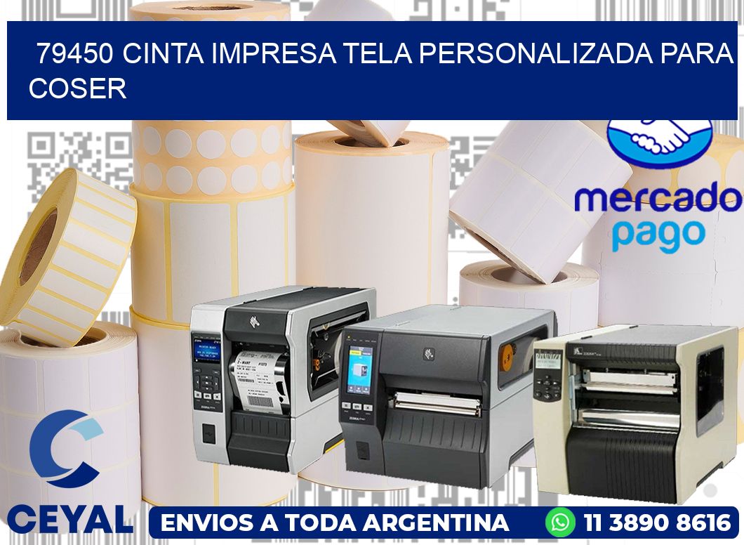79450 CINTA IMPRESA TELA PERSONALIZADA PARA COSER