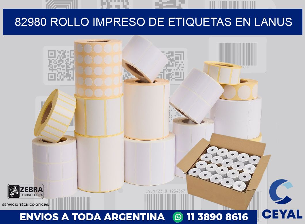 82980 ROLLO IMPRESO DE ETIQUETAS EN LANUS