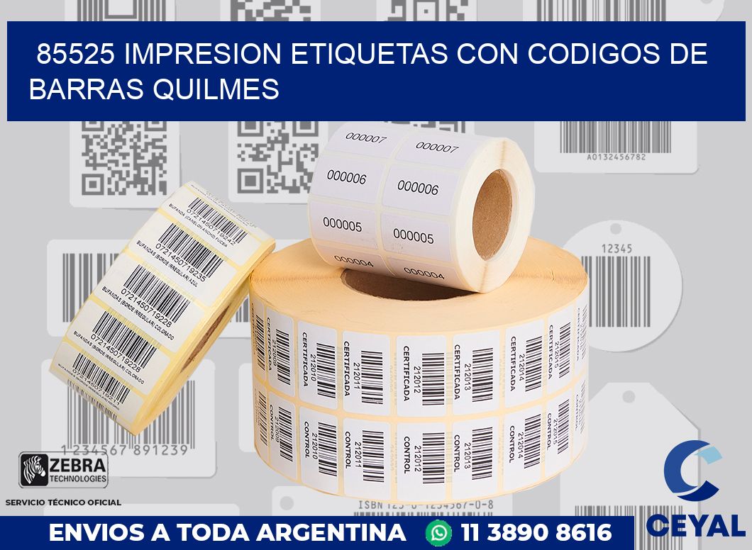 85525 IMPRESION ETIQUETAS CON CODIGOS DE BARRAS QUILMES