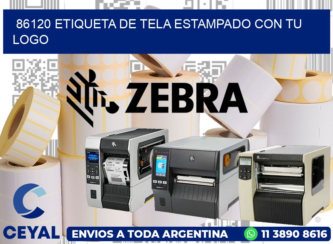 86120 ETIQUETA DE TELA ESTAMPADO CON TU LOGO