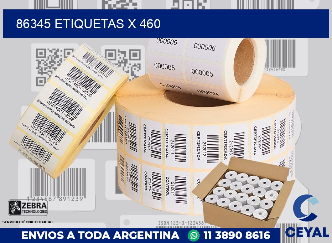 86345 Etiquetas x 460