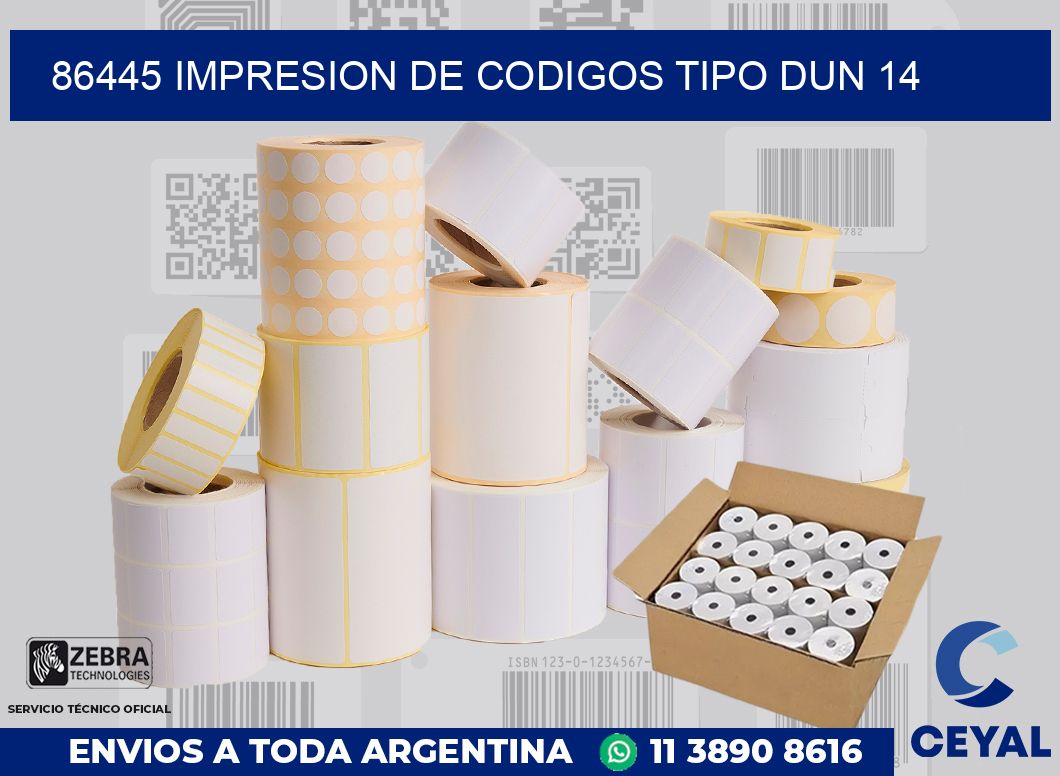 86445 IMPRESION DE CODIGOS TIPO DUN 14