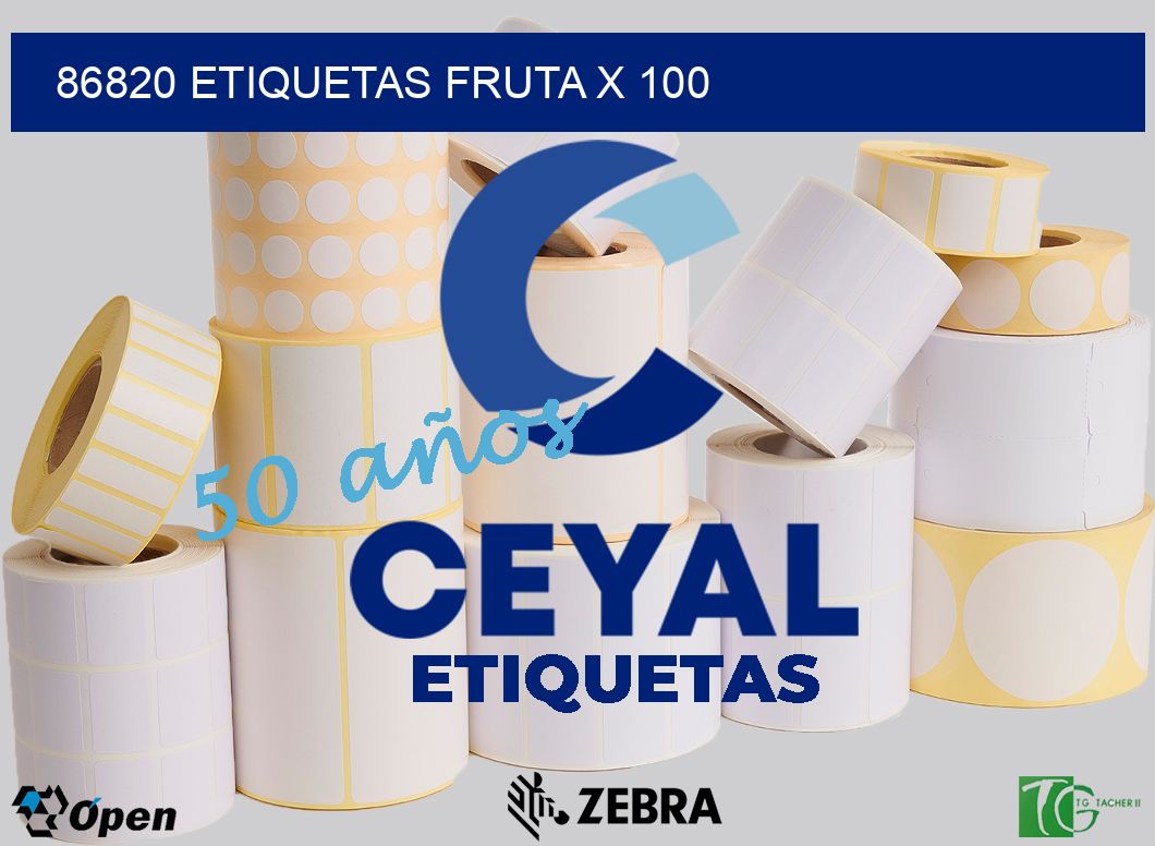 86820 etiquetas fruta x 100