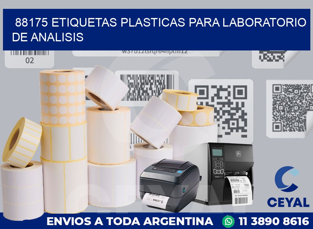 88175 ETIQUETAS PLASTICAS PARA LABORATORIO DE ANALISIS