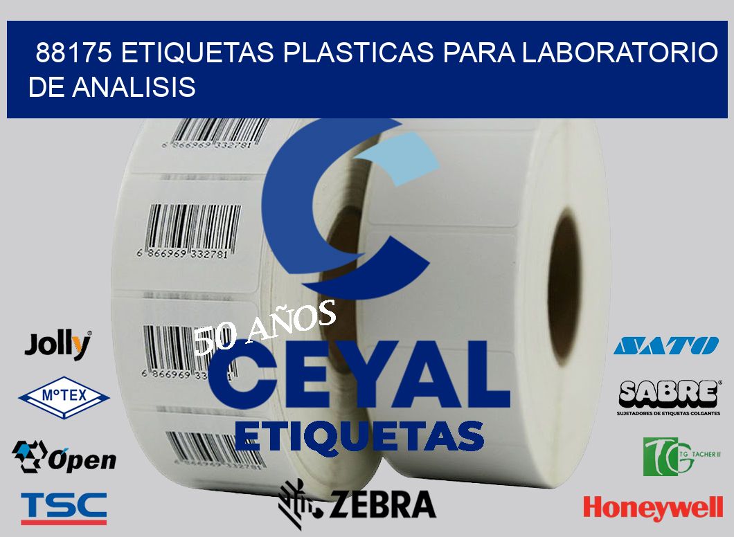 88175 ETIQUETAS PLASTICAS PARA LABORATORIO DE ANALISIS