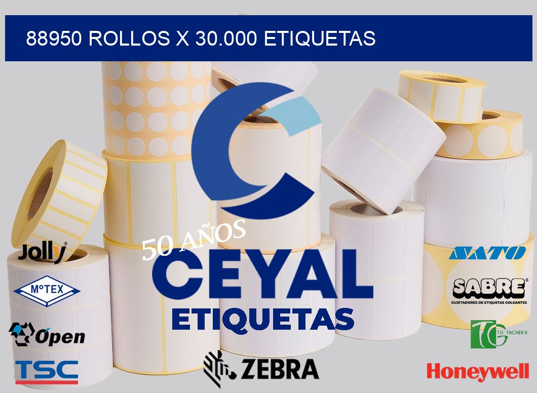 88950 Rollos x 30.000 etiquetas