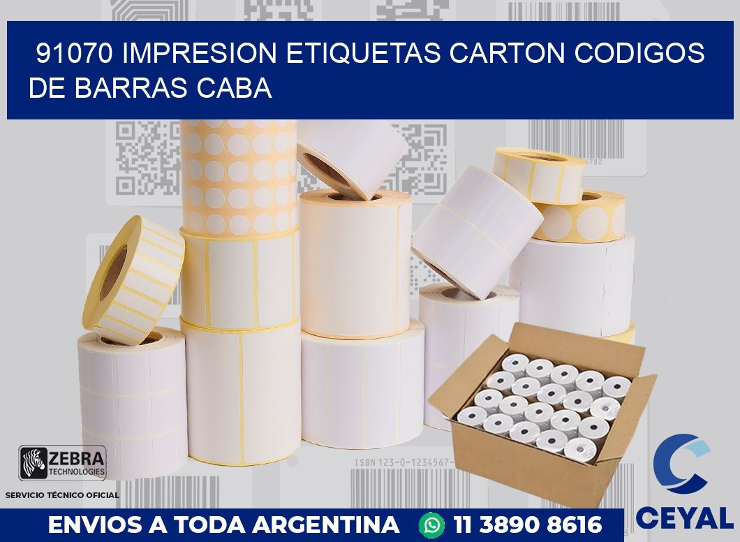 91070 IMPRESION ETIQUETAS CARTON CODIGOS DE BARRAS CABA