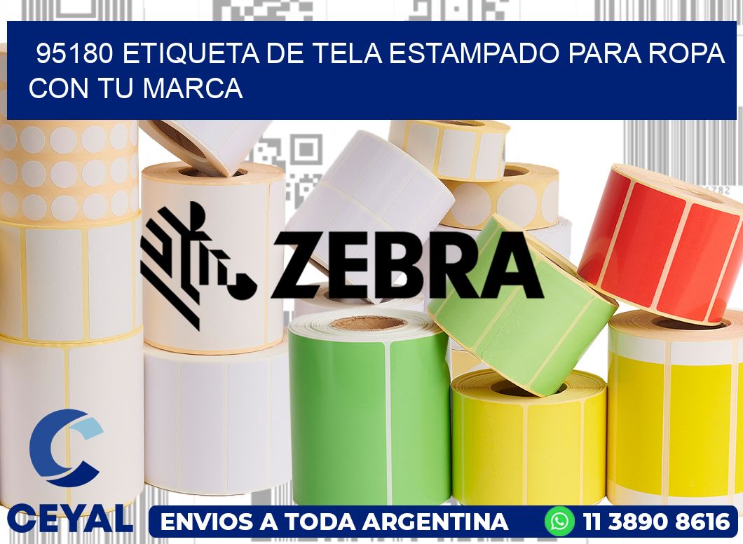 95180 ETIQUETA DE TELA ESTAMPADO PARA ROPA CON TU MARCA